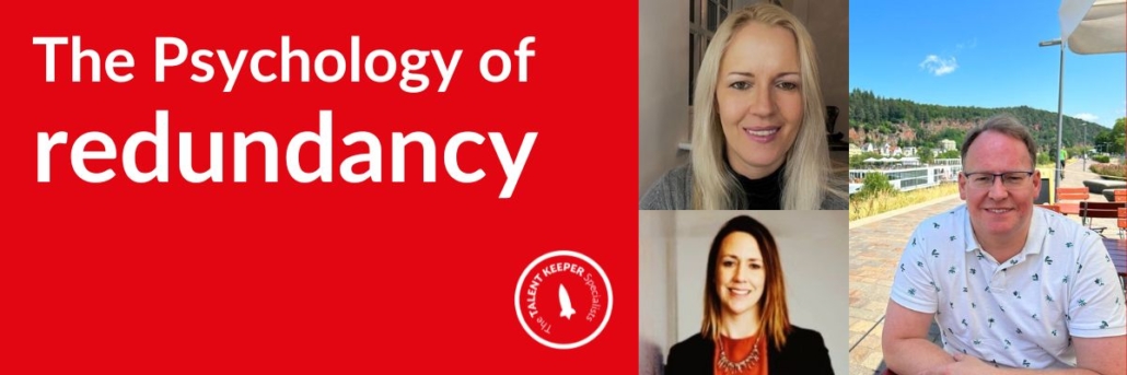 The psychology of redundancy - photos of Suzette Squire, Brian Ballantyne and Dr Maddy Stevens